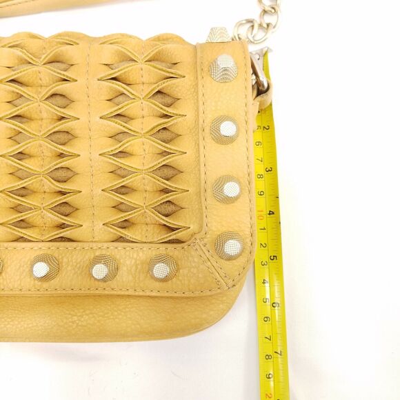 Izzy And Ali Cross Body Clutch Purse Vegan Leather Woven Studded Messenger Bag - Picture 8 of 9